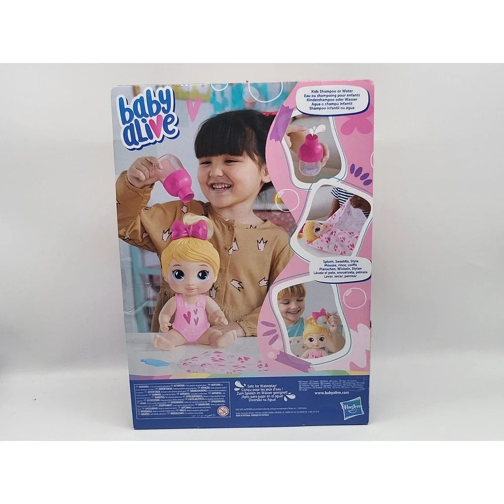 Baby Alive Harper Hugs Shampoo Snuggle Doll 11 Inch Blonde‎ New